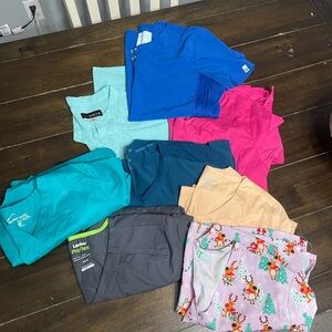 8 women’s scrub tops